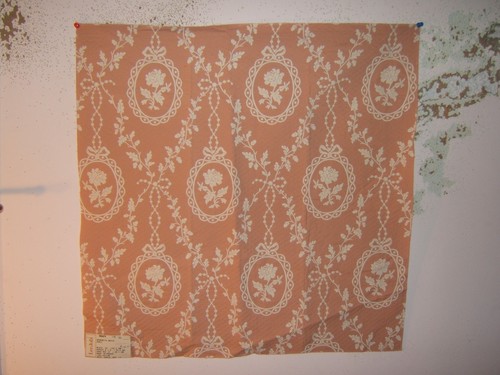 Lee Jofa, Georgette Weave, Embroidered Floral Medallions, Remnants, Color Shell - Picture 2 of 2