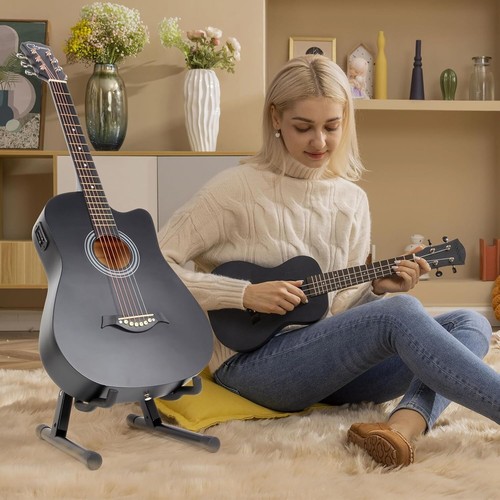 Foldable Guitar Stand - Non-slip Rubber And Foam Arm, Suitable for Acoustic, ... - Picture 4 of 5