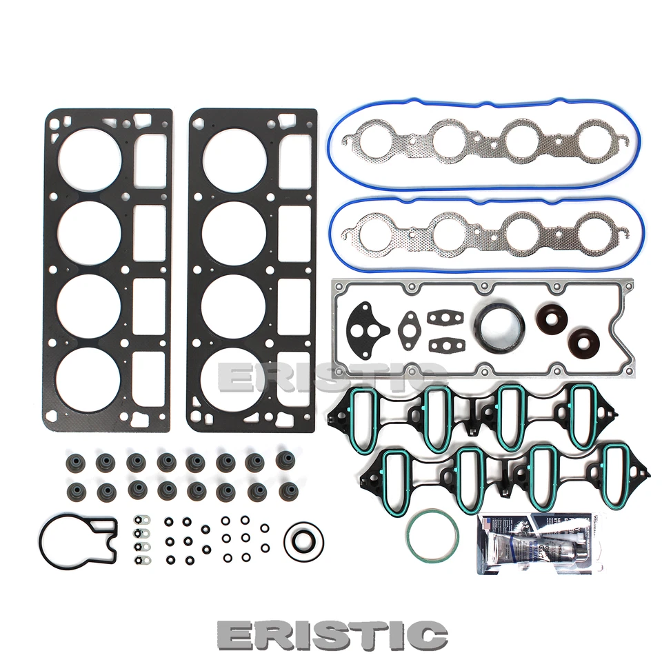 Conjunto de junta de cabeça de cilindro com corrente de distribuição para 1999-2001 GMC SIERRA 1500 4.8L 5.3L - Imagem 2 de 4