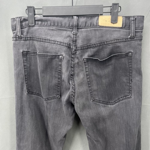 MNML Jeans Mens 32x33 Gray Skinny Ankle Zip Button Fly Denim Moto Stretchy - Picture 5 of 7
