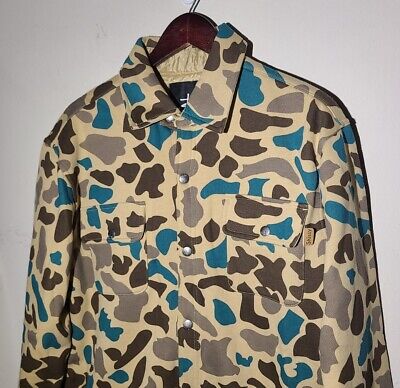 Stussy Camo Button Up Jacket Skate Y2K 90s USA Logo Brown Stussy Camo Button Up Jacket Skate Y2K 90s USA Logo Brown