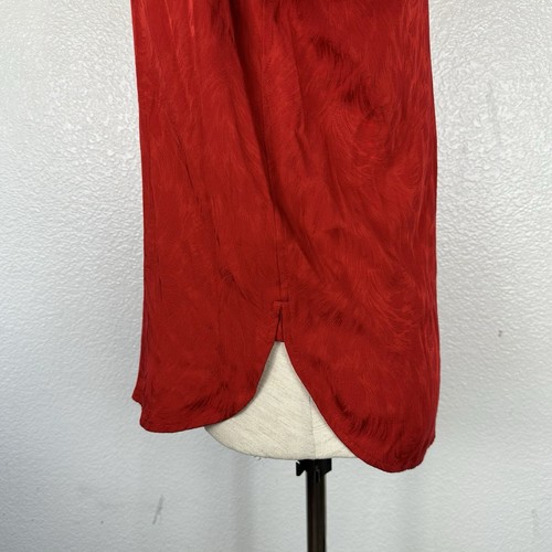 Equipment Femme Shirt Button Down Women XS Cherry Red Jacquard Holiday Top - Picture 7 of 11