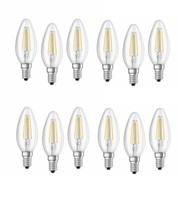 12X Osram Led Base Classic B Filament Lampe Kerze E14 4W = 40W Warmweiß Klar