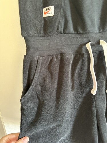 Nike NSW Heritage Girls’ Grade School French Terry Black Romper Size Large EUC - Picture 8 of 13