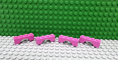Lego 4 Dark Pink 1x4 castle arch