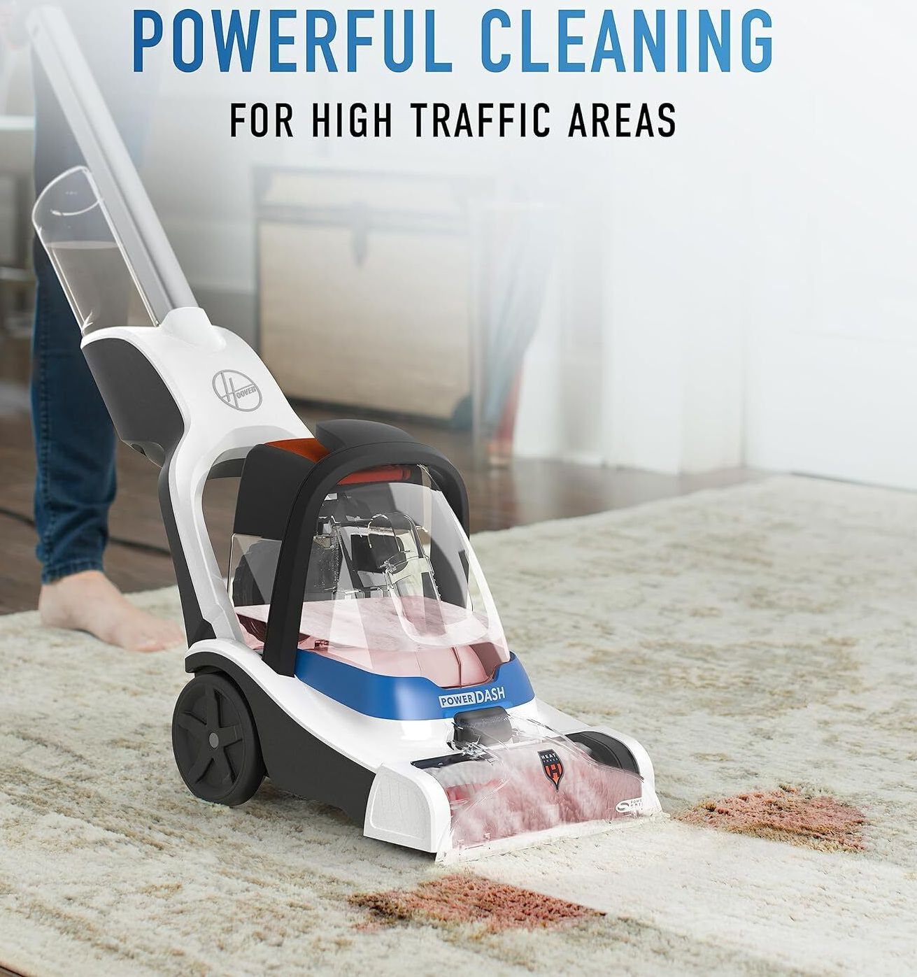 Carpet Cleaner Machine Shampooer Rug Spot Pet Upright Vacuum Brush Professional-image