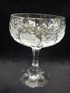 Vintage-Boheimian-Cut-Crystal-Glass-Stem-Comport-5-1-4-034-Tall-X-3-1-2-034-Diameter