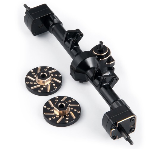 Brass Front/Rear Portal Axle w/ Wheel Hubs Counterweights Set for 1/24 SCX24 Car - Picture 7 of 16