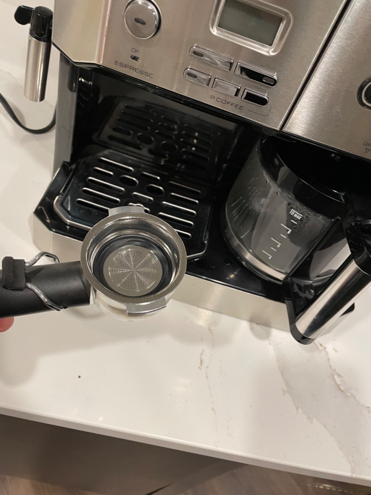 De'Longhi BCO430 Combination Espresso and Coffee Machine Black/Silver