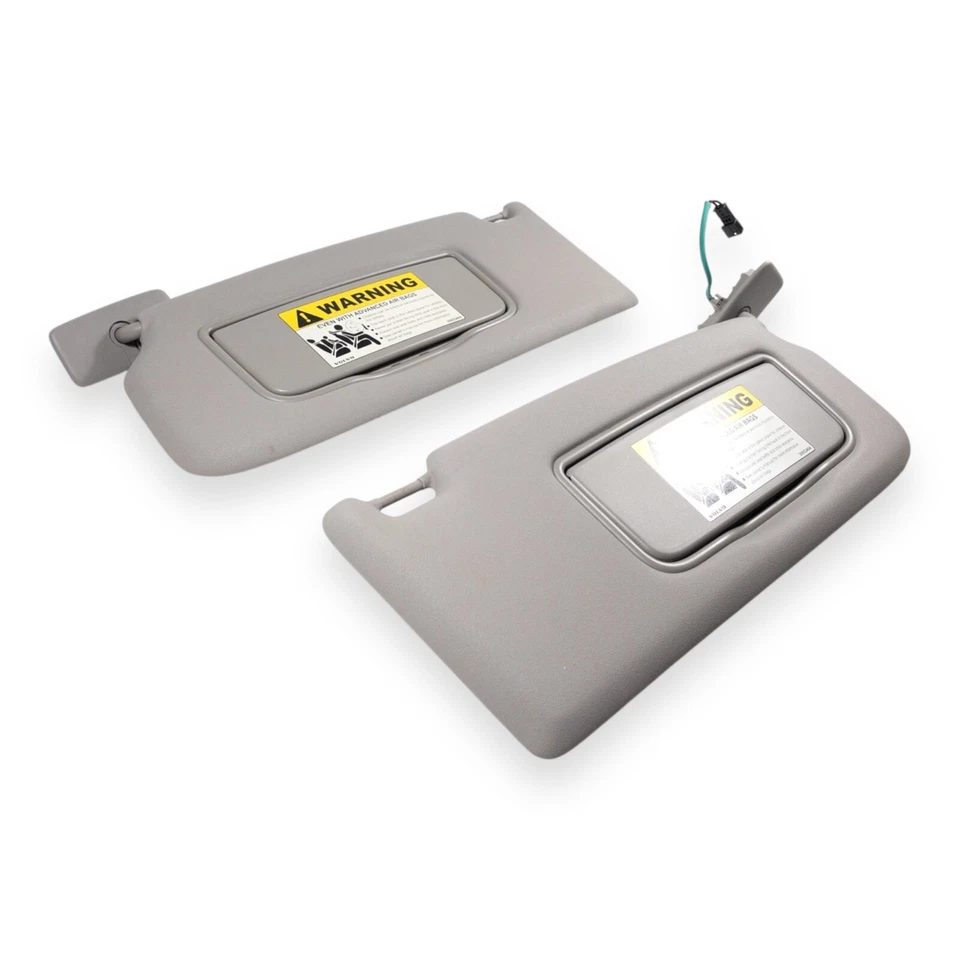Conjunto de par de para-sol lateral para motorista e passageiro Volvo S40 2005-2007 vinil cinza - Imagem 3 de 4