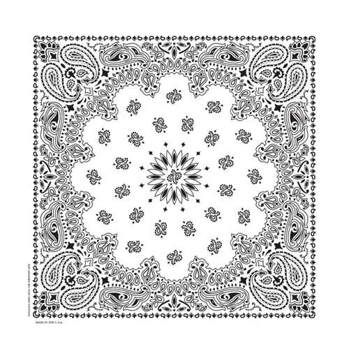 White 100% Cotton Bandana Scarves for Men