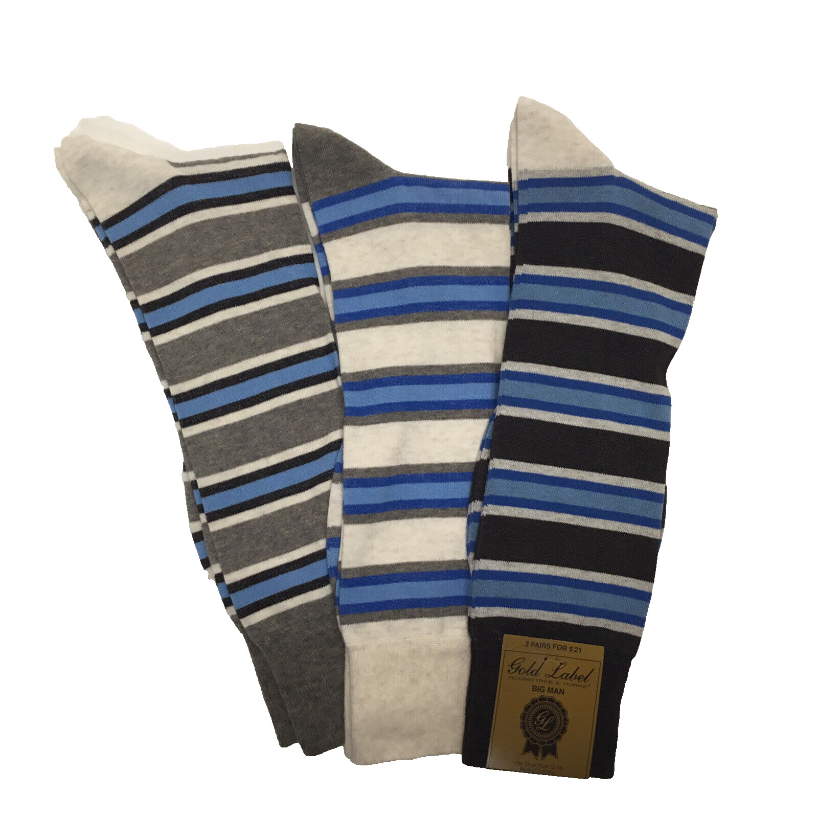 Мужские модельные носки Roundtree - Yorke Gold из хлопчатобумажной смеси, РАЗМЕР УПАКОВКИ: 6-12,5