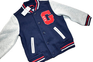 E6 !WOW! NWT 18-24M BABY GAP Logo Varsity Sweatshirt Snap Jacket Coat
