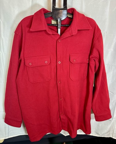 Boy Scouts of America BSA Official Shirt Jacket Red Wool Button Up NWT Adult Lg