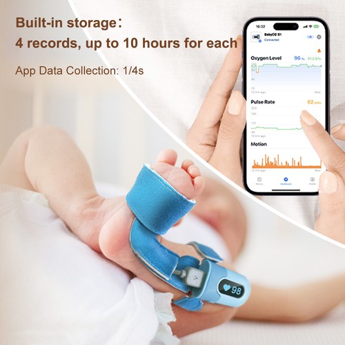 Baby Monitor Track Baby’s Heart Rate,Oxygen Level,Body Movement for Baby Safety - Picture 7 of 15