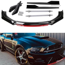 For Ford Mustang GT 1 Front Bumper Lip Spoiler Diffuser+Side Skirts+Rear Lip