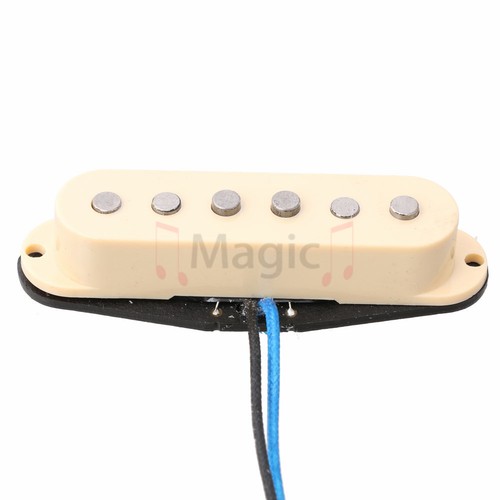 3 pz Alnico 5 Alnico V pickup bobina singola SSS per chitarra stile strat avorio - Foto 3 di 5