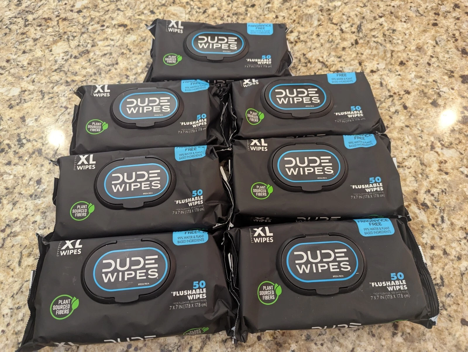 Dude Wipes XL Flushable Fragrance Free wipes EXP: 11/2026 7 packs 350 total