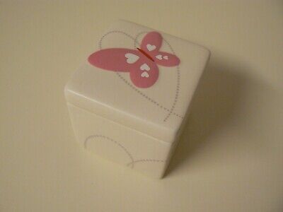 Hallmark Heart Trinket Box with Loved Written Inside 2" White Hallmark Heart Trinket Box with Loved Written Inside 2" White
