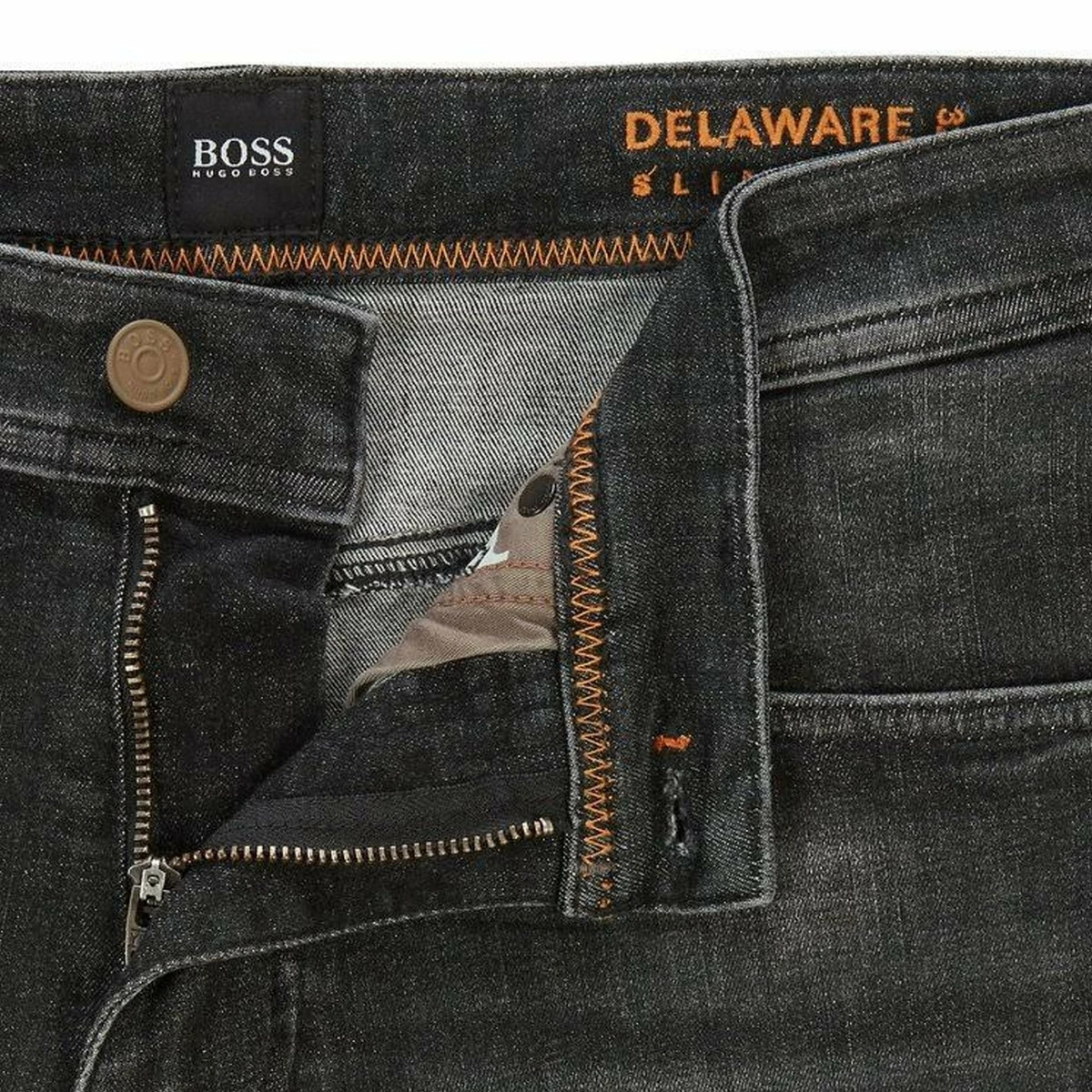 Boss Delaware SNALE Black Washed Slim Fit 005 | eBay