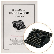 Underwood Portable Typewriter Instruction Manual Repro User Vtg Antique thumbnail