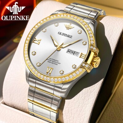 OUPINKE Luminous Hands Men's Mechanical Watch Automatic High-end Men's Watch