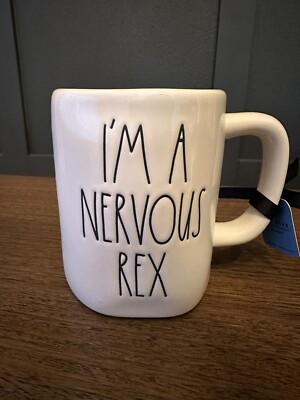 NWT Rae Dunn Disney Pixar Toy Story  I m A Nervous Rex  Dinosaur Mug