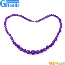 6-14mm Colorful Graduated Jade Semi Necklace Beads For Jewelry Making Strand 15"