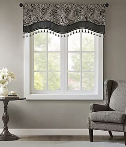 Madison Park Aubrey Valvola per Finestre, 50x18", Nero 👍 - Foto 2 di 8