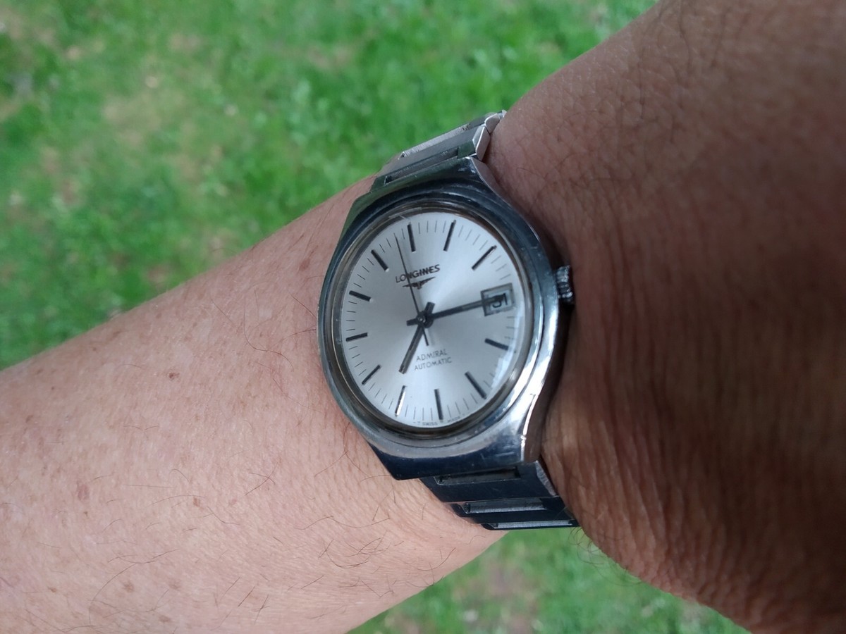 LONGINES ADMIRAL AUTOMATIC ALL ORIGINAL BRACELET CROWN HIGH