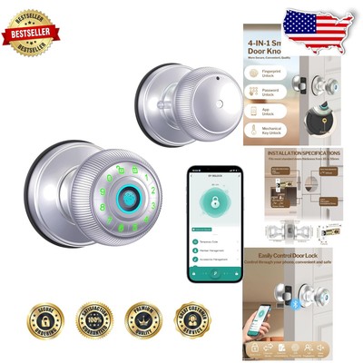 Modern Smart Lock with Fingerprint Sensor & Auto-Lock for Homes and Offices