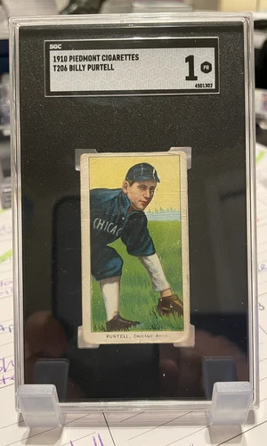 1910 Piedmont Cigarettes T206 Billy Purtell 350 Subjects SGC 1.0