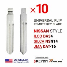 10x New Uncut Universal Flip Remote Key Blade Da34 Nsn14 Dat-16
