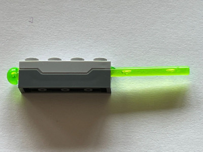 LEGO Spring Shooter 15301c01 + Bar 8L Round End 15303 Trans Bright Green