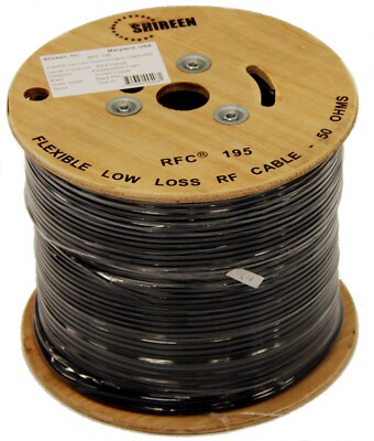Shireen RFC195  Times LMR-195 LMR195 grade low loss cable 1000ft spool reel