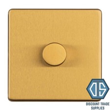 Antique Gold Screwless Switches Sockets Flat Concealed Plate Brushed Satin Brass
