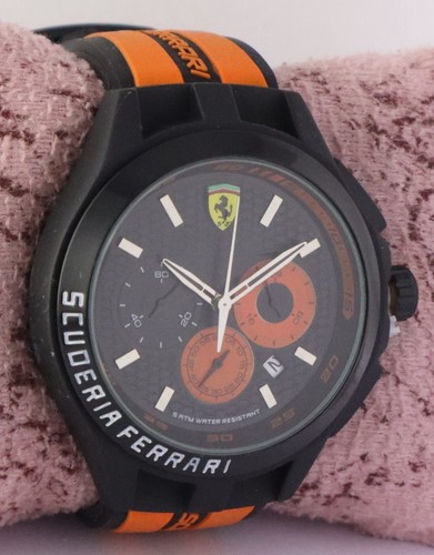 Luxury Ferrari Men Chronograph Black Dial With 'Date' Wristwatch Keep Good Time - Picture 2 of 9