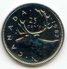 Canada 1982 Quarter Canadian 25 Cent 25c EXACT COIN