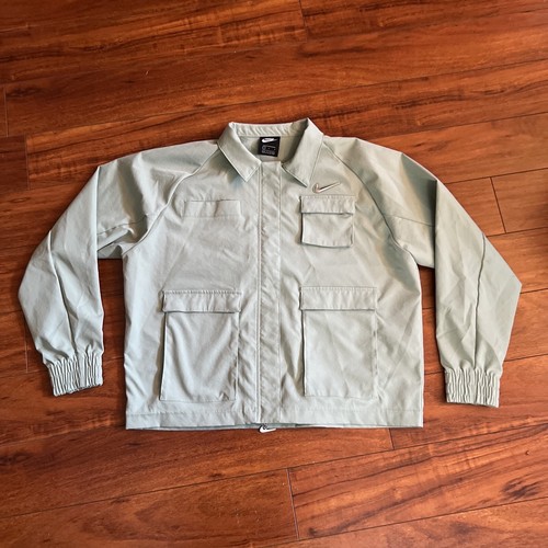 Nike Sportswear Swoosh Women's Woven Jacket Green Size Large CZ8898-006 EUC - Picture 5 of 16
