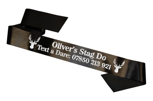 Personalised Text a Dare Sash Stag Do Funny Groom to Be Joke Gift Wedding Sash - Picture 2 of 6