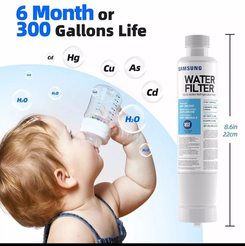 2 Pack Samsung DA29-00020B HAF-CIN/EXP Refrigerator Water Filter - Picture 6 of 7