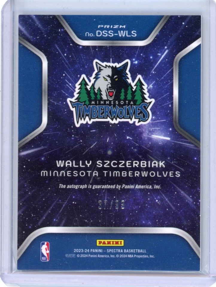 Wally Szczerbiak 2023-24 Panini Spectra Deep Space Signatures Auto /99 #33 - Image 2 of 2