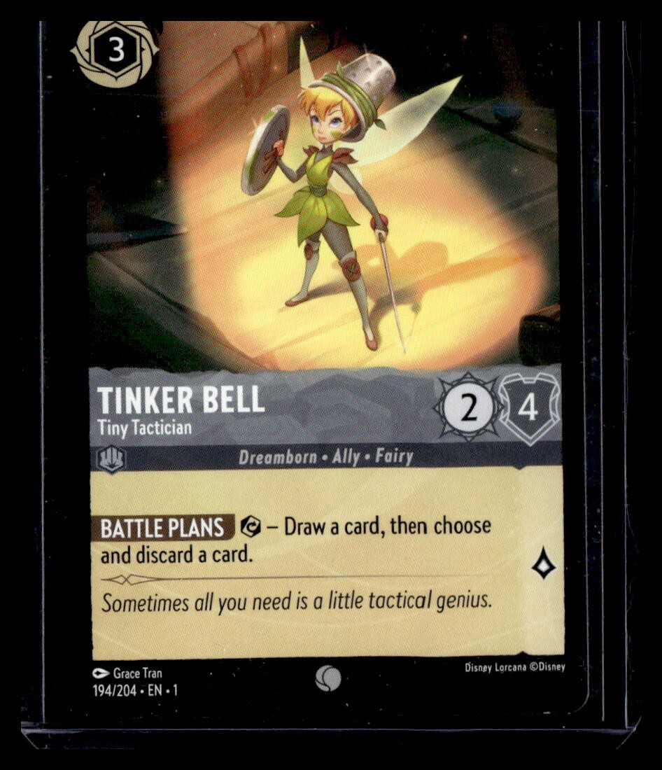 Disney Lorcana TCG TINKER BELL 194/204 Non-Holo NM Fast Disney Lorcana TCG TINKER BELL 194/204 Non-Holo NM Fast