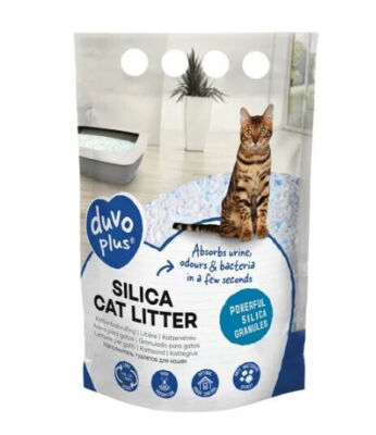Silica Katzenstreu Fresh Clean Katzenschale Kostenlose Lieferung 5L Duvo Katzenstreu