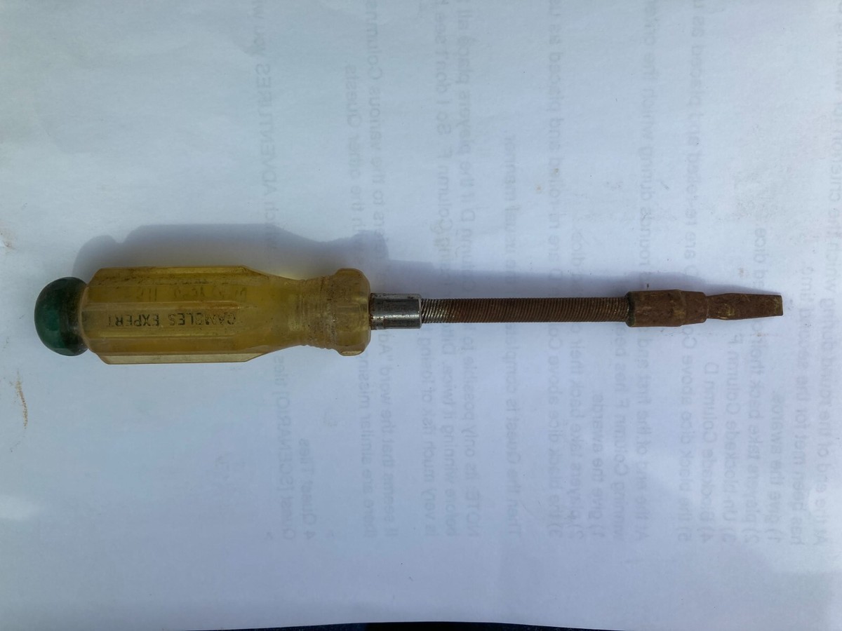 Vintage Gambles Expert Flexible Flathead Driver USA B13-4652