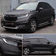 Air Free Stretchable Black Matte Satin Car Vinyl Wrap Glitter Sticker Strips Us