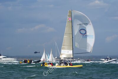 Photo 12x8 1851 Cup (7) Cowes TEAMORIGIN, skippered by Ben Ainslie, approa c2010