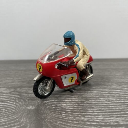 Britains Motorcycle Augusta & Rider 1/32 | Original Motorbike | Stickers | Rare