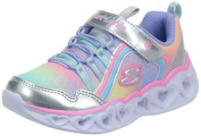 Skechers Heart Lights Rainbow Lux 302308 Ombre Strappy Sneakers Girls 6 No Light