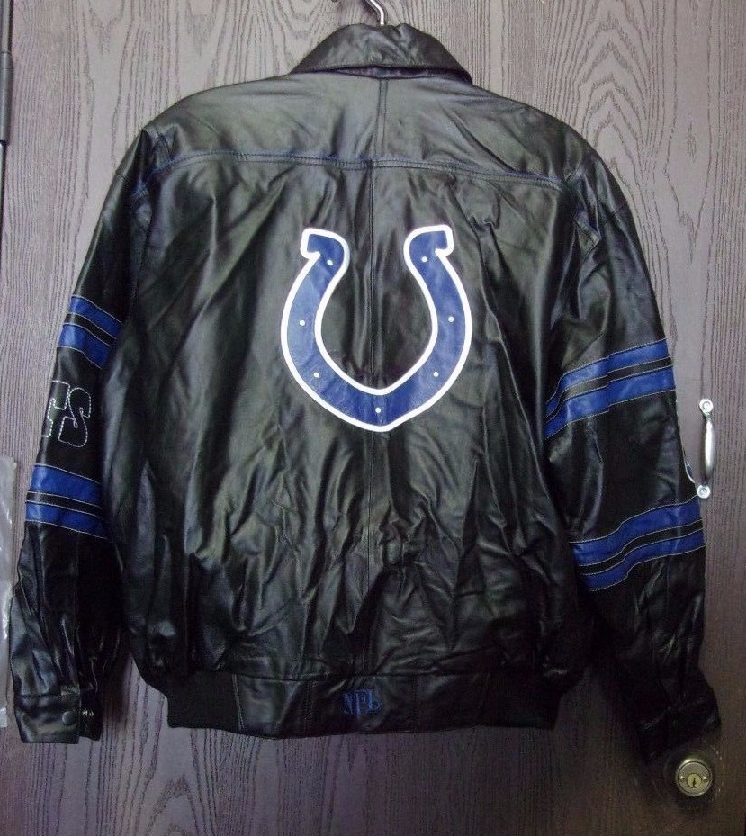 90s Vintage NFL COLTS レザージャケット Indianapolis Colts NFL Vintage G-III Apparel Black Leather